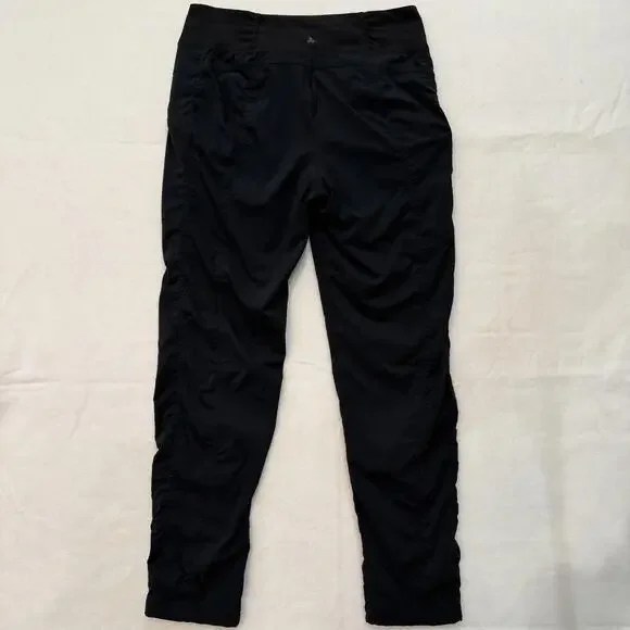 Prana Koen Pants Women's M Regular Fit Black Mid Rise Soft Waistband Drawstring - Picture 3 of 10